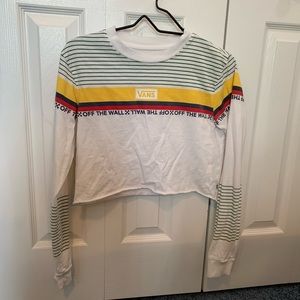 Multicolored Vans long sleeve cropped shirt